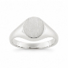 Billede af Ring, Signetring oval plade 11*9,5 mm. 14 kt. hvg.