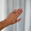 Billede af By Birdie Bronx ring sort rhodineret sølv m.14kt og 0,20 ct brillant (str. 52-60)