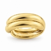 Billede af Ring dobbelt begge i gult guld 14 kt.