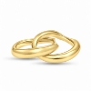 Billede af Ring dobbelt begge i gult guld 14 kt.