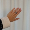Billede af By Birdie Zeus Tribeca-1 ring sort rhodineret sølv m.14kt, og 0,05 ct brillant (str. 52-60)