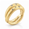 Billede af Ring dobbelt, begge i gult guld, 3* 0,02 + 2* 0,03 w/vs. 14 kt.
