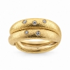 Billede af Ring dobbelt, begge i gult guld, 3* 0,02 + 2* 0,03 w/vs. 14 kt.