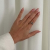 Billede af By Birdie Victoria Ring sølv m.14kt og 3,0 ct. diamant (str. 52-60)