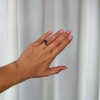 Billede af By Birdie Kensington ring sort rhodineret sølv m.14kt og ialt 0,08 ct brillant (str. 52-60)