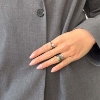 Billede af By Birdie Louise Perle ring sort rhodineret sølv m.14 kt. og 0,03ct. diamant + ferskvandsperle (str. 52-60)