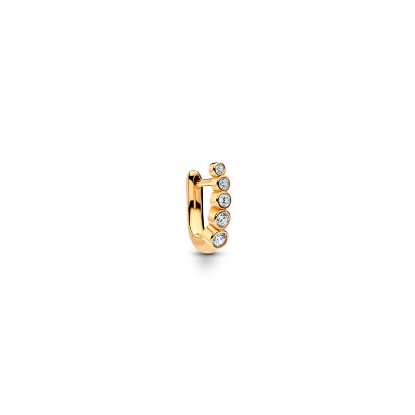 Billede af Maria Black 'Arc Bold Huggie' ørering forgyldt sølv m. cz