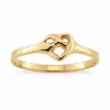 Billede af Ring "Cuddling Heart" 8 karat guld