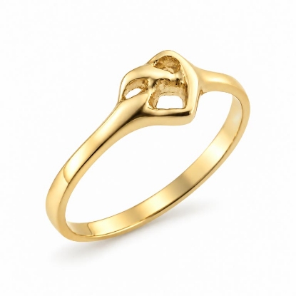 Billede af Ring "Cuddling Heart" 14 karat guld