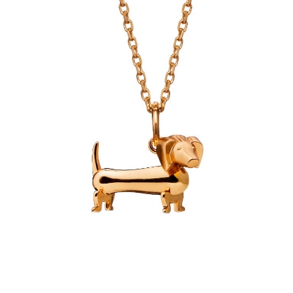 Billede af Kay Bojesen Jewelry "Gravhunden" halskæde forgyldt sølv (45-50 cm)