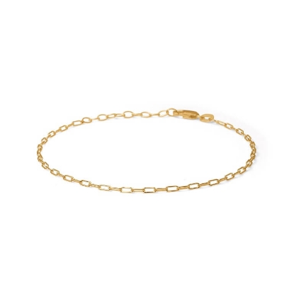Billede af Studio Z "Link" armbånd forgyldt sølv (16-19 cm)