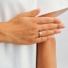 Billede af Studio Z "Veil" ring forgyldt sølv m. cz (str. 50-60)