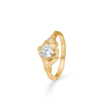 Billede af Studio Z "Veil" ring forgyldt sølv m. cz (str. 60)