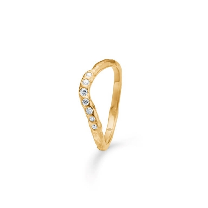 Billede af Studio Z "Veil" ring forgyldt sølv m. cz (str. 50-60)