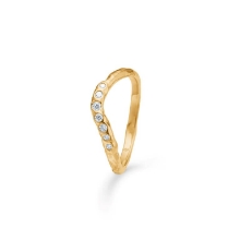 Billede af Studio Z "Veil" ring forgyldt sølv m. cz (str. 54)