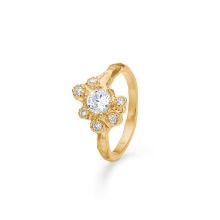 Billede af Studio Z "Lace" ring forgyldt sølv m. cz (str. 52)
