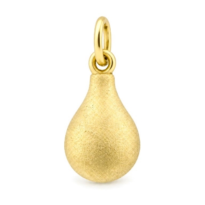 Billede af Vedhæng dråbe masiv (hj. 17,4 , ty. 12  mm) 925s. forgyldt (forgyldning vil blive slidt af ved brug !)