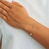 Billede af Studio Z "Veil" armbånd sølv m. perler + cz (16+2 cm)