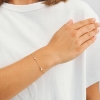 Billede af Studio Z "Veil" armbånd forgyldt sølv m. perler + cz (16+2 cm)