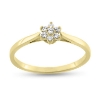Billede af Rosetring 14kt med diamanter 1*0,02+6*0,015w/vs