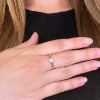 Billede af Rosetring 14kt med diamanter 1*0,02+6*0,015w/vs
