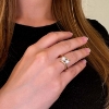 Billede af Ring m/ 2 K.P. 5½-6 mm 8 kt