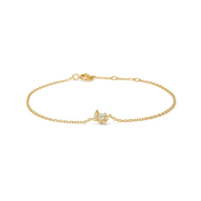 Billede af Studio Z "Lace" armbånd forgyldt sølv m. cz (16+2 cm)