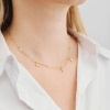 Billede af Studio Z "Moonlight" halskæde forgyldt sølv m. perler + sten (36,5+5 cm)