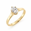 Billede af Ring "Glory" m. syn. sten 14 kt. facon + 2,9 gr. (prisen er excl. guld)