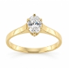 Billede af Ring "Glory" m. syn. sten 14 kt. facon + 2,9 gr. (prisen er excl. guld)