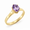 Billede af Ring "Glory" m. ægte ametyst 14 karat guld