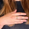 Billede af Ring "Hjertetrio" (hjertering) m. skinne 8 karat guld