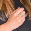 Billede af Ring 3 hjerte (hjertering) 14 kt. facon + 5,6 gr. (prisen er excl. guld)