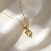 Billede af Vedhæng åbent hjerte i 8 kt. m. 0,03 ct. w/pi brillant