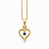 Billede af Vedhæng åbent hjerte i 8 kt. m. safir