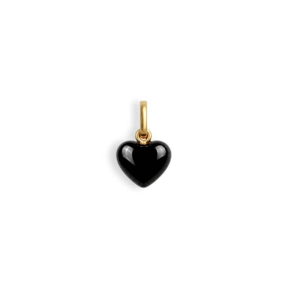 Billede af Jane Kønig Onyx Heart vedhæng 14 kt. guld