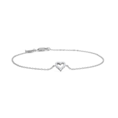 Billede af Mads Z "Tender Heart" armbånd sølv m. cz (16+2 cm)