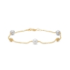 Billede af Mads Z "Stella" armbånd 14 kt. guld m. cz + kulturperler (17+1 cm)