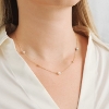 Billede af Mads Z "Stella" halskæde 14 kt. guld m. cz + kulturperler (42 + 3 cm)