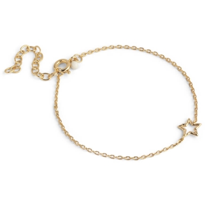 Billede af ENAMEL Copenhagen Organic Star armbånd forgyldt messing (15+4 cm)