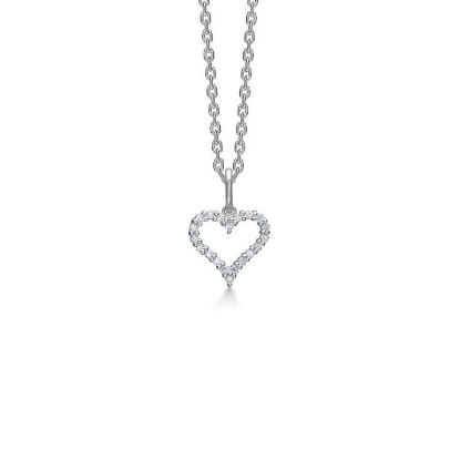 Billede af Mads Z "Tender Heart" halskæde sølv m. cz (40+5 cm)