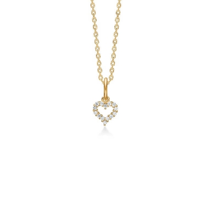 Billede af Mads Z "Tender Heart" vedhæng 14 kt. guld m. 0,07 ct. w/si brillanter (ekskl. kæde)