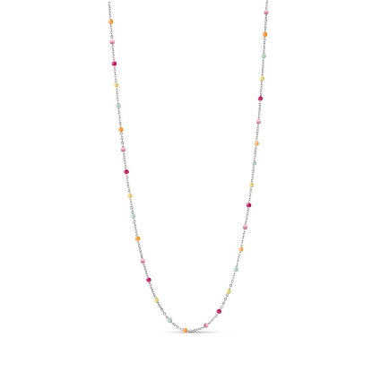 Billede af ENAMEL Copenhagen Lola Rainbow halskæde forsølvet messing m. emalje (38+4 m)