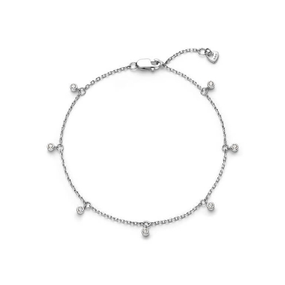 Billede af Maria Black 'Suki' armbånd sølv m. cz (17+1,5 cm)