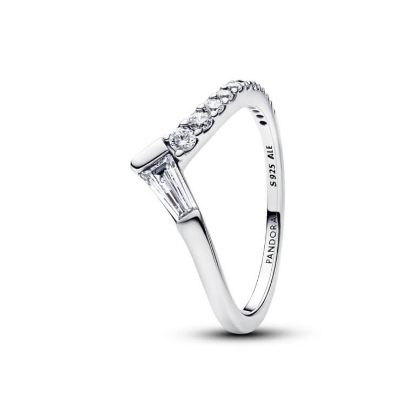 Billede af Pandora Tiara Baguette Pavé Båndring sølv m. cz (str. 48-60)