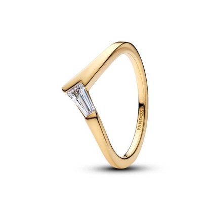 Billede af Pandora Tiara Baguette Ring forgyldt metalblanding m. cz (str. 48-60)