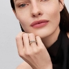 Billede af Pandora Funklende Stjerne Krydsene ring sølv + forgyldt metalblanding m. cz (str. 50)