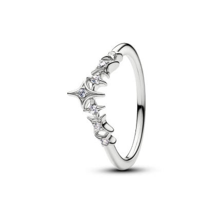 Billede af Pandora Tiara Stjerner ring platinbelagt metalblanding m. cz (str. 48-60)