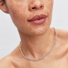 Billede af Pandora Funklende Mesh halskæde m. hjertelås platinbelagt metalblanding m. cz (45 cm)