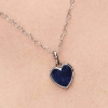 Billede af Pandora Blåt Hjerte charm platinbelagt metalblanding